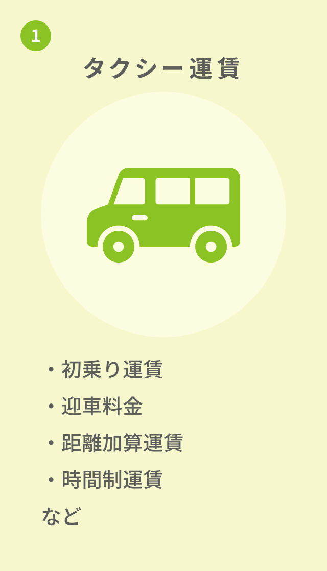1. タクシー運賃